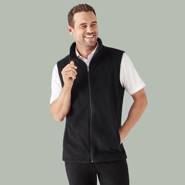 Mens Plain Micro Fleece Vest Thumbnail