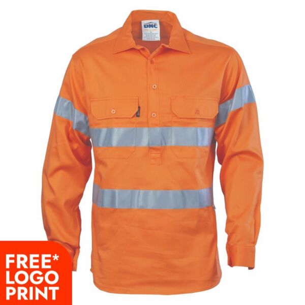 Close Front Cotton Drill Shirt with 3M R/Tape Thumbnail