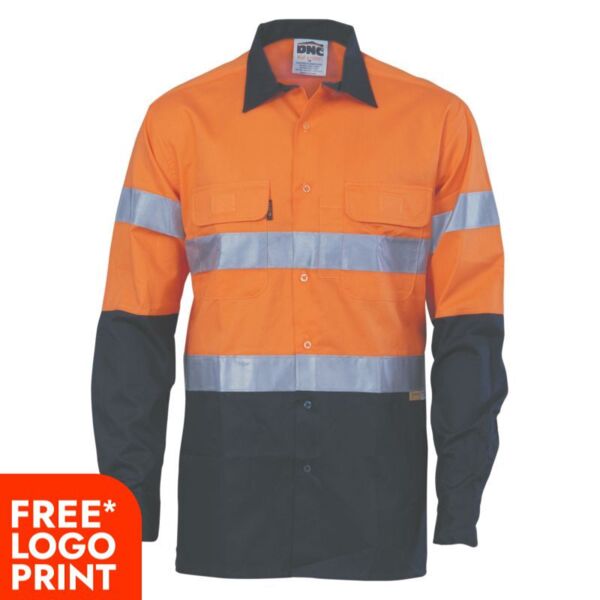 Mens HiVis Cotton Shirt with 3M 8906 R/Tape Thumbnail
