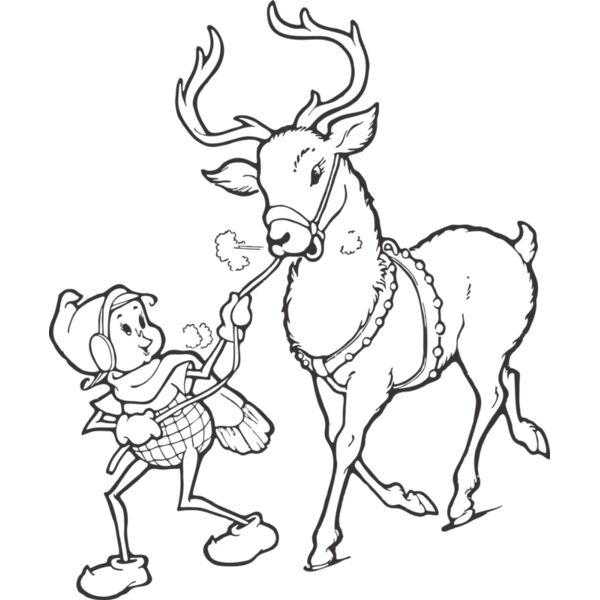 Elf and Reindeer 001 Thumbnail